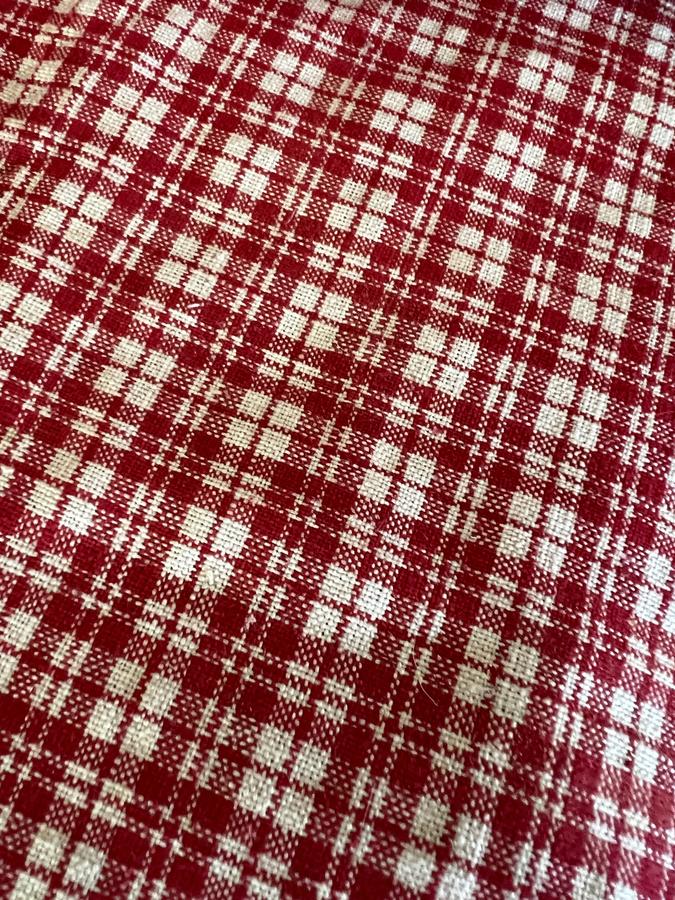 Red/Cream Homespun, Linen