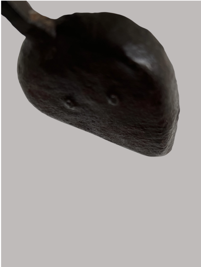 Early 19th. c. Single Light, Iron Floor Light