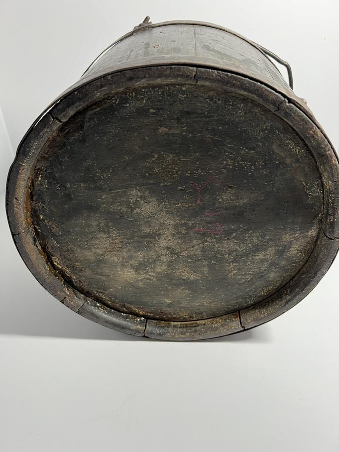 Interesting/Unusual Black Painted Bail Pantry Box
