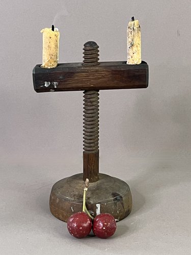 8 3/4", 19th. century Wooden Table Light