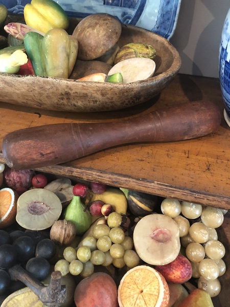 Early Double-Ended Red Painted Pestle