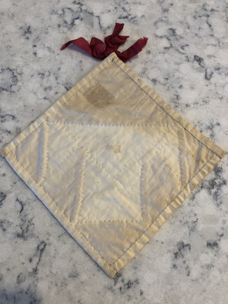 19th C. Turkey Red Cotton Potholder