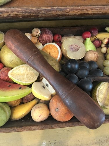 Early Double-Ended Red Painted Pestle