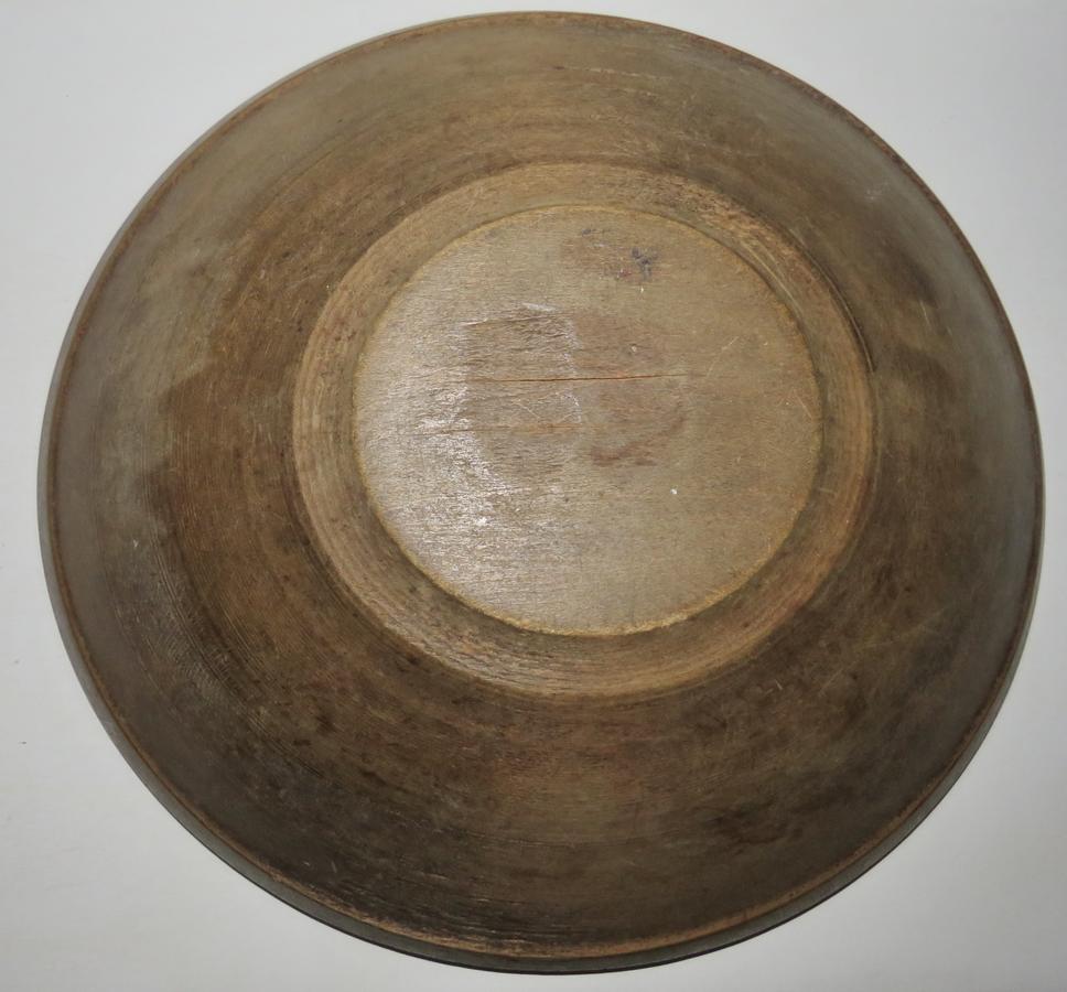 EARLY THIN MAPLE BEEHIVE BOWL, FOOT AND RIM 11 X 3