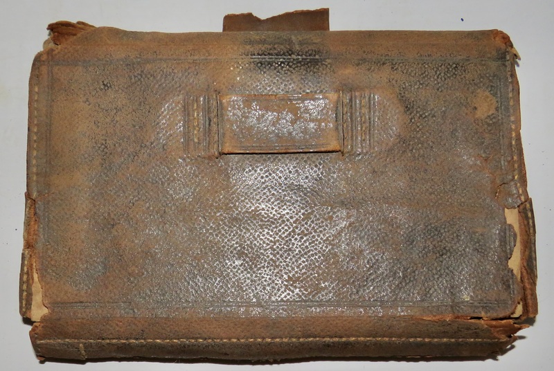 RARE MEN'S WALLET, SIGNED, DATED 1777, CITY NAME