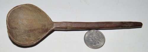 PILGRIM ERA CARVED WOODEN SPOON