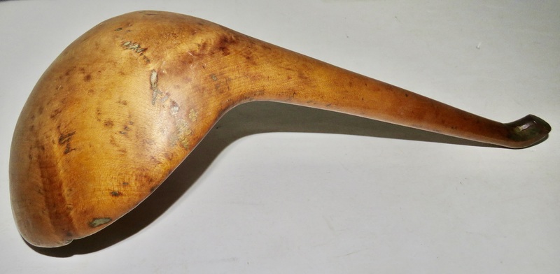 EARLY 19TH C. NATIVE AMERICAN TIGER MAPLE LADLE