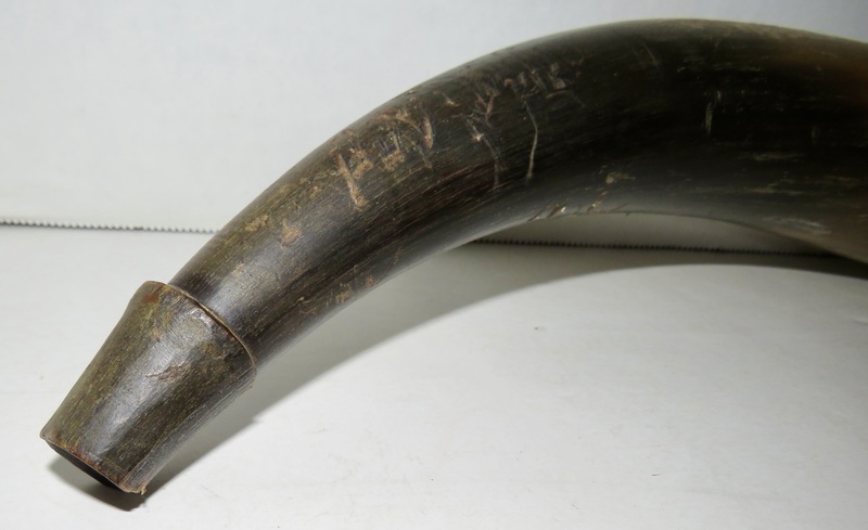 SCARCE 18TH/19TH C. RIFLEMAN'S SUPPLY POWDER HORN