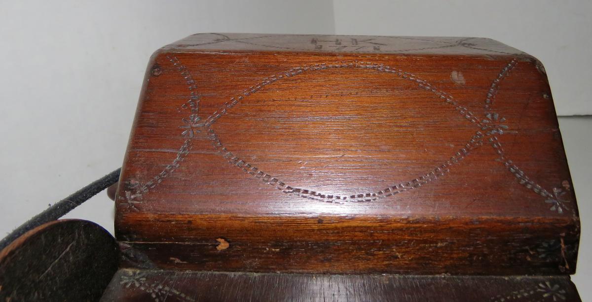 RARE FORM FIREPLACE BELLOWS, AMERICAN, PA, DATED