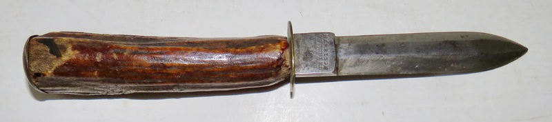 RARE 19TH C. STAG HANDLED CLAM SHUCKER KNIFE