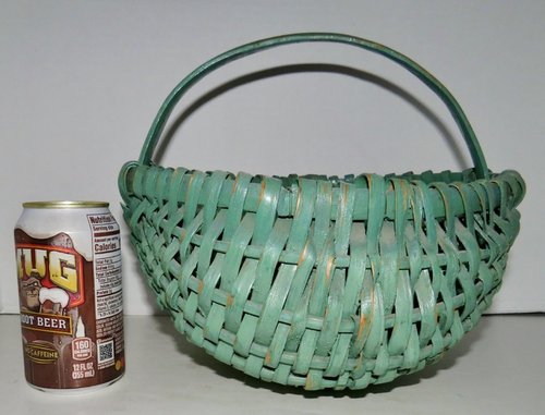 GATHERING BASKET WITH ORIGINAL GREEN PAINT