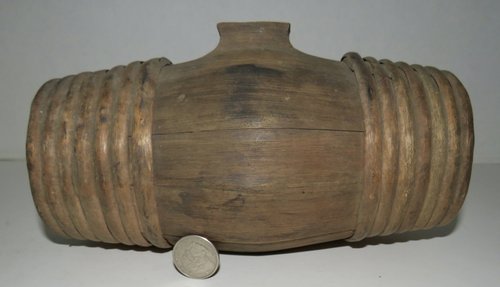 REV. WAR ERA STAVED AND BANDED RUNDLET OR CANTEEN