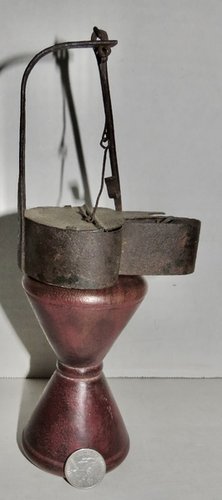 18TH C. TIDY & BETTY LAMP, ORIGINAL RED PAINT