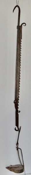 AMERICAN PILGRIM ERA FORGED IRON LIGHTING TRAMMEL