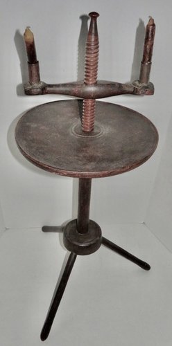 WONDERFUL WINDSOR CANDLE STAND WITH BROWN PAINT