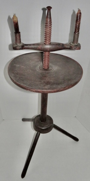 WONDERFUL WINDSOR CANDLE STAND WITH BROWN PAINT