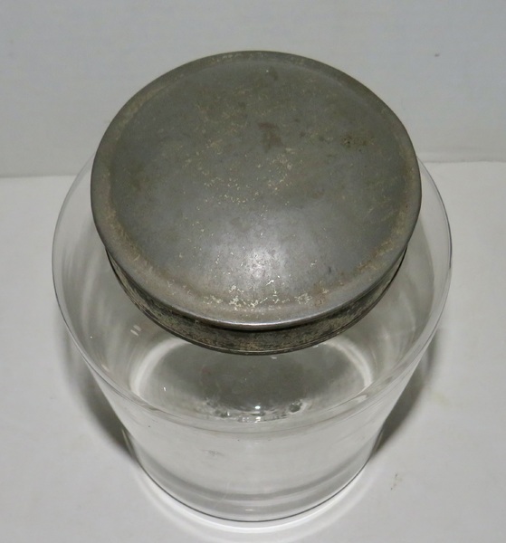 19TH C. BLOWN GLASS PANTRY JAR, PONTIL SCAR