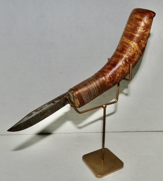 Native American Ash Burl Crooked Knife, 19th C.