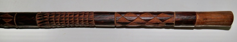 SUPER FOLK ART HAND CARVED WALKING STICK/CANE