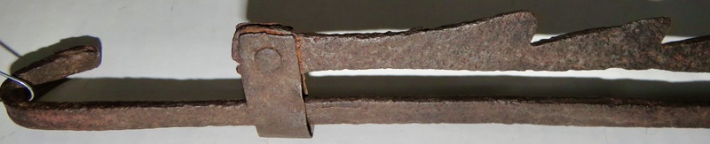 AMERICAN FORGED IRON LIGHTING TRAMMEL, EARLY 18TH