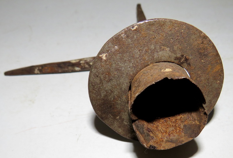 RARE DOUBLE SPIKE WALL/BEAM SPIKE CANDLEHOLDER