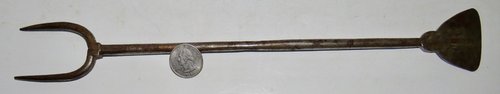 PA FORGED IRON FORK/SPATULA, EARLY 18TH C.