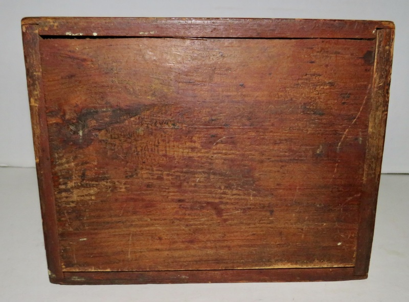 SIGNED & DATED PA SPICE BOX W/ ORIGINAL RED PAINT
