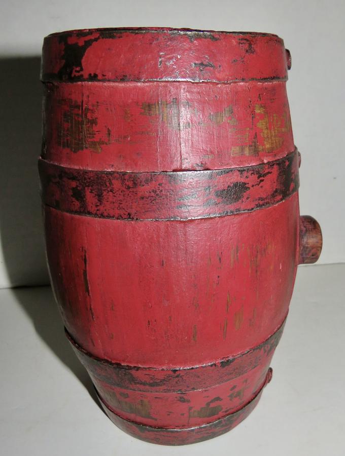 REV. WAR ERA CANTEEN, ROSEHEAD NAILS, RED PAINT