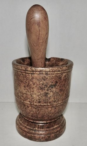 THE BEST 18TH C. ASH BURL MORTAR & PESTLE