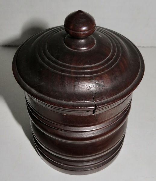 PILGRIM ERA LIGNUM VITAE LIDDED TABLE SPICE JAR