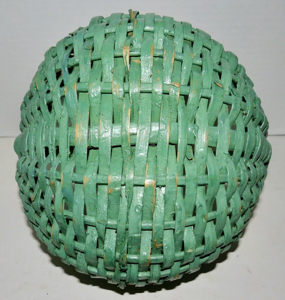 GATHERING BASKET WITH ORIGINAL GREEN PAINT