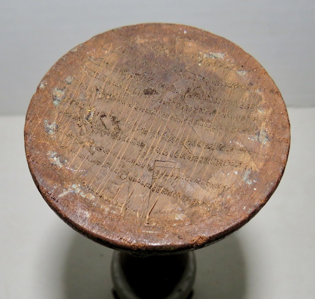 PILGRIM ERA 17TH C. TABLE CHIP CARVED SPICE CUP