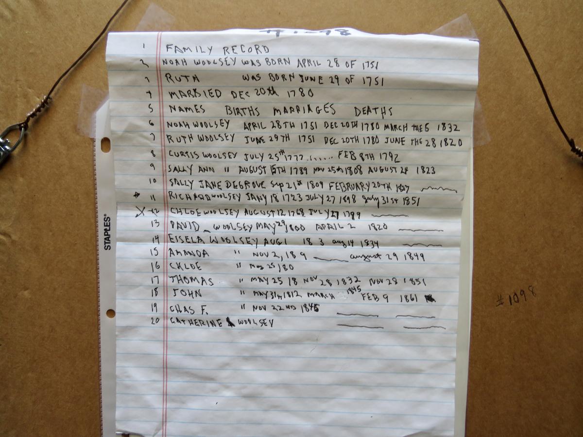 RARE LANCASTER, PA FAMILY FRAKTUR, DATES & NAMES