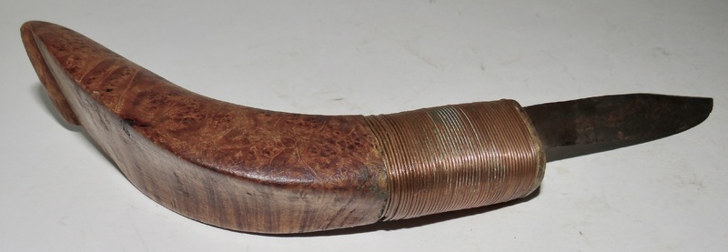 Native American Ash Burl Crooked Knife, 19th C.