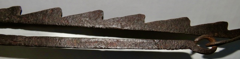 AMERICAN FORGED IRON LIGHTING TRAMMEL, EARLY 18TH