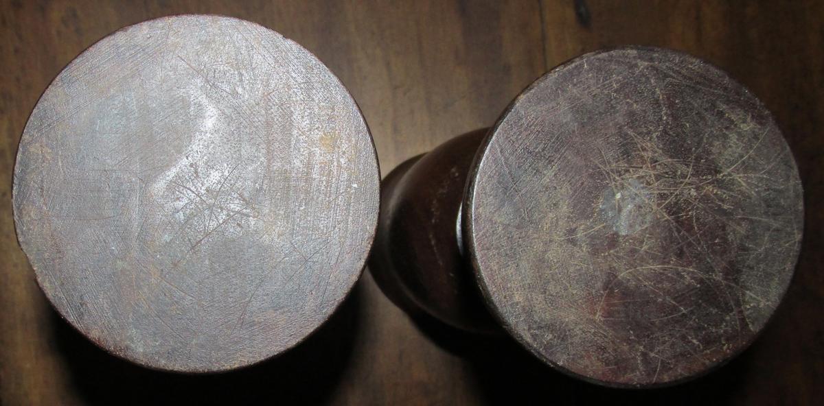 RARE PAIR OF TALL 18TH CENTURY TREEN DRINKING CUPS