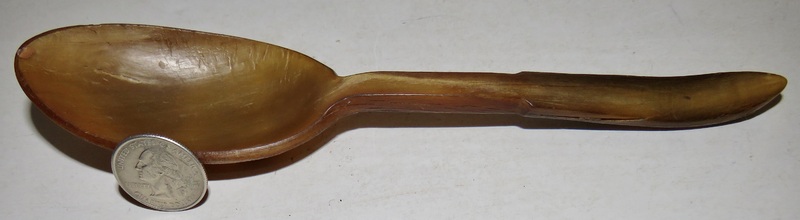 18TH CENTURY HORN EATING SPOON