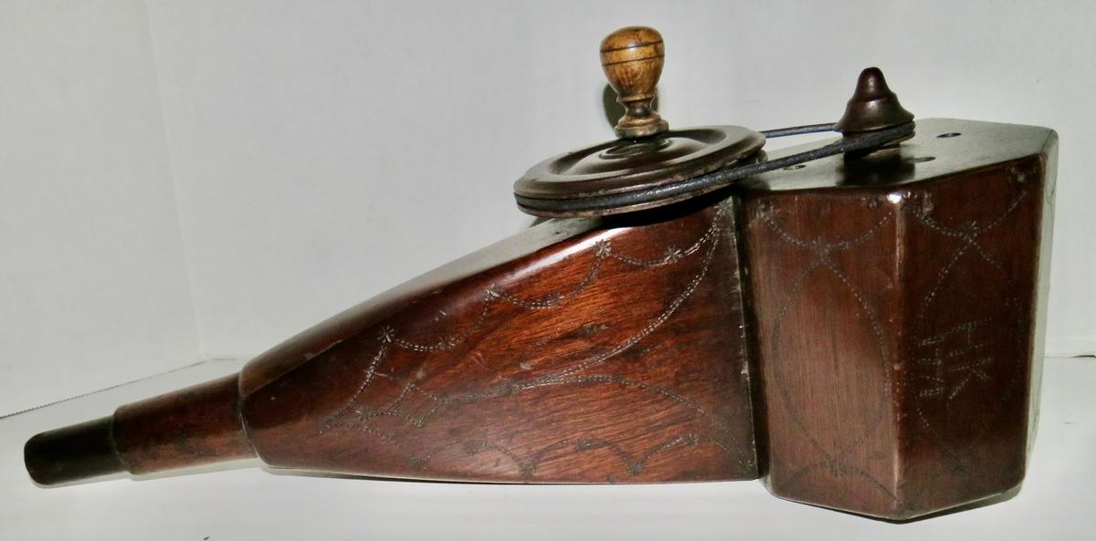 RARE FORM FIREPLACE BELLOWS, AMERICAN, PA, DATED