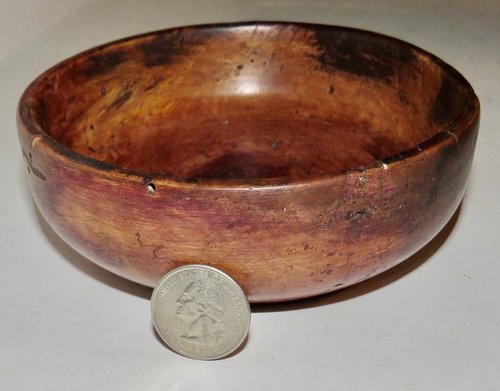 PILGRIM ERA SMALL BURL EATING BOWL, 5", RED PAINT