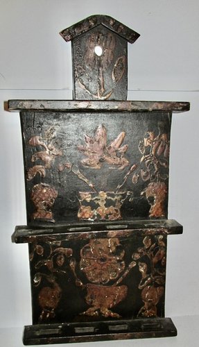 18TH-19TH C. PA GERMAN SPOON RACK, ORIGINAL PAINT