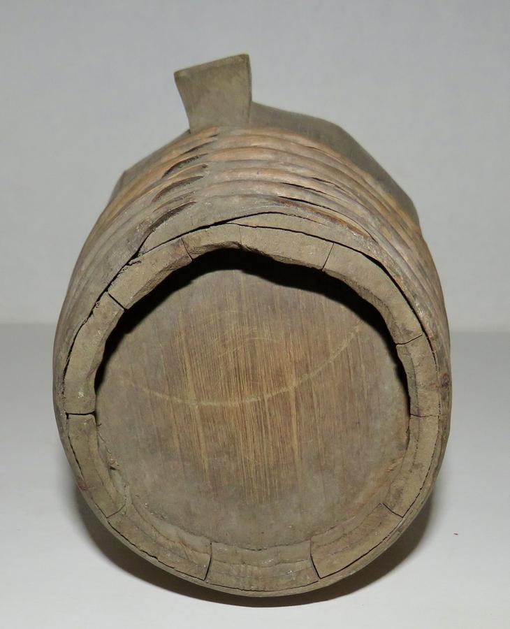REV. WAR ERA STAVED AND BANDED RUNDLET OR CANTEEN