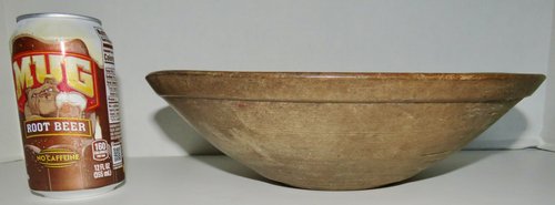 EARLY THIN MAPLE BEEHIVE BOWL, FOOT AND RIM 11 X 3
