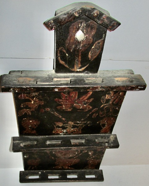 18TH-19TH C. PA GERMAN SPOON RACK, ORIGINAL PAINT