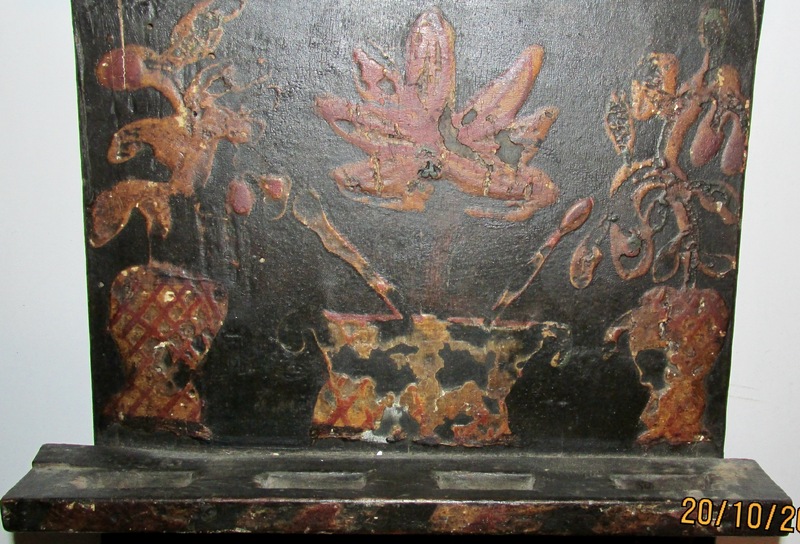 18TH-19TH C. PA GERMAN SPOON RACK, ORIGINAL PAINT
