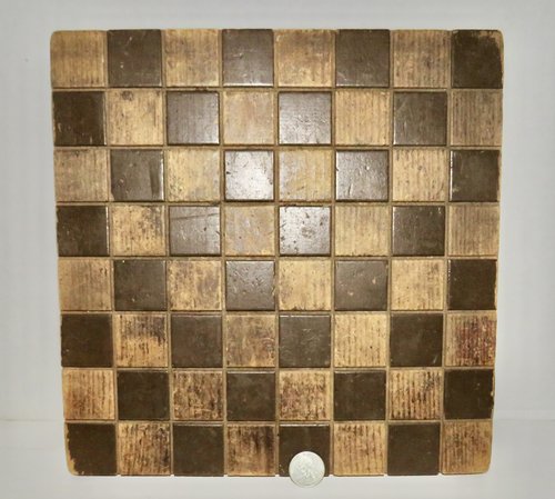 EARLY 19TH CENTURY SMALL CHECKERBOARD WITH PAINT