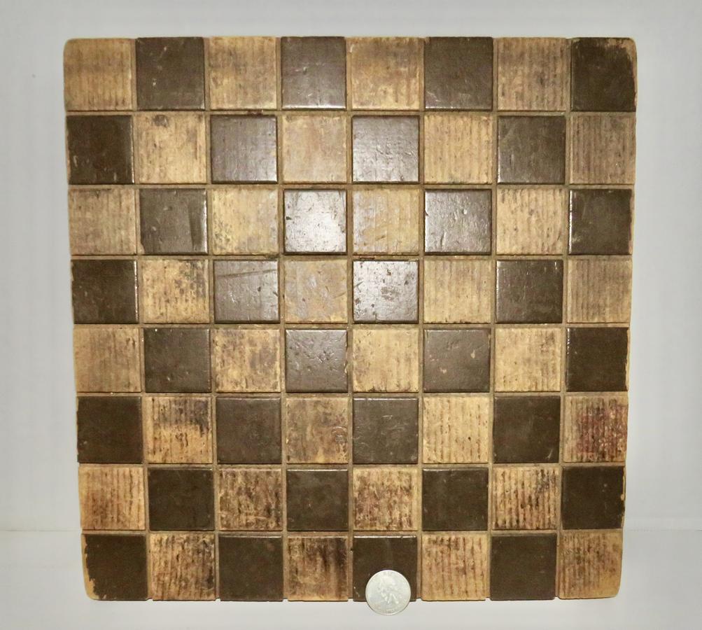 EARLY 19TH CENTURY SMALL CHECKERBOARD WITH PAINT