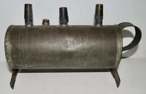 RARE NEW ENGLAND GUEST-ROOM TIN WHALE OIL LAMP