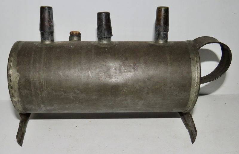 RARE NEW ENGLAND GUEST-ROOM TIN WHALE OIL LAMP