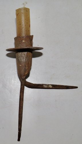 RARE DOUBLE SPIKE WALL/BEAM SPIKE CANDLEHOLDER