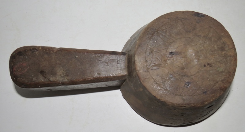RARE 18TH C. CHIP CARVED PA BUTTER PRINT